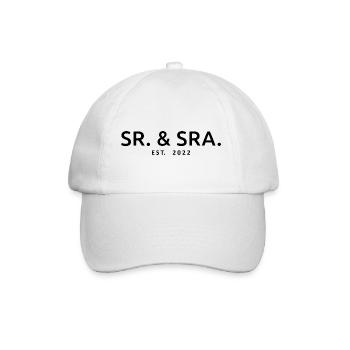Sr. & Sra. Est. 2022 - Hochzeitsgeschenk für Männer & Frauen - Baseballkappe - Weiß/Weiß - Vorne