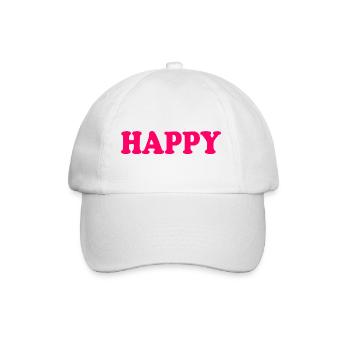 Happy - Casquette classique - blanc/blanc - Devant