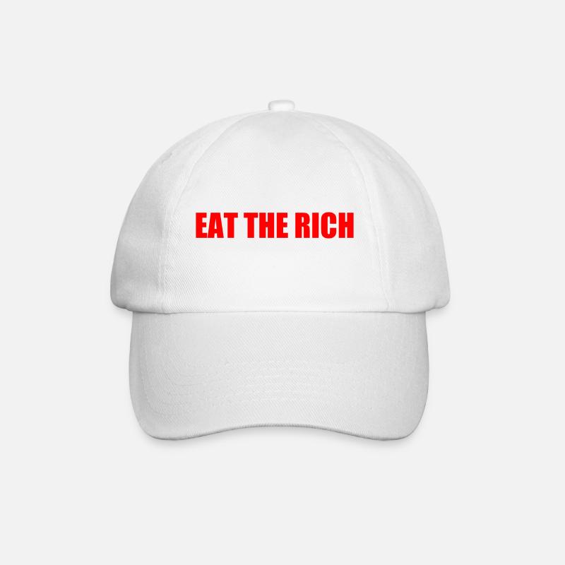 Eat the rich - Baseballkappe - Weiß/Weiß