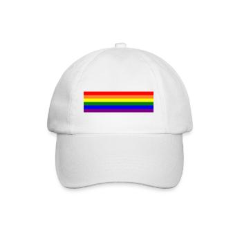 Drapeau arc-en-ciel drapeau arc-en-ciel - Casquette classique - blanc/blanc - Devant