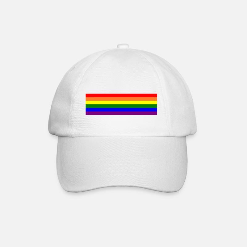 Rainbow flag Regenbogenfahne - Baseballkappe - Weiß/Weiß