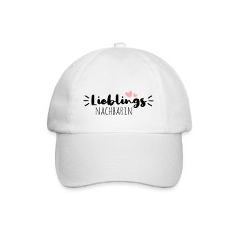 Lieblingsnachbarin - Baseballkappe - Weiß/Weiß - Vorne
