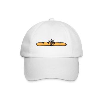 Baguette Parisette Français Français France - Casquette classique - blanc/blanc - Devant