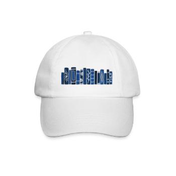 Antike blaue Bücher - Baseballkappe - Weiß/Weiß - Vorne