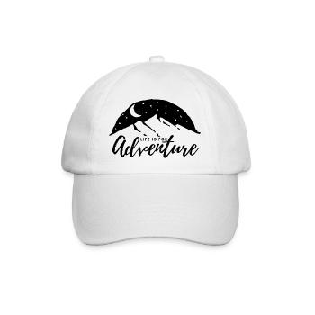life is for adventure - Baseball Cap - white/white - Front