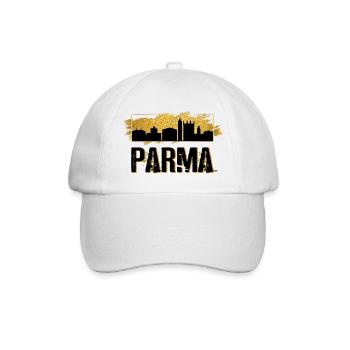 Parma Italien Stadt Skyline Heimat Liebe Gold - Baseballkappe - Weiß/Weiß - Vorne