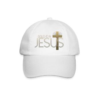 Je crois en Jésus - Croix de Jésus-Christ - Casquette classique - blanc/blanc - Devant