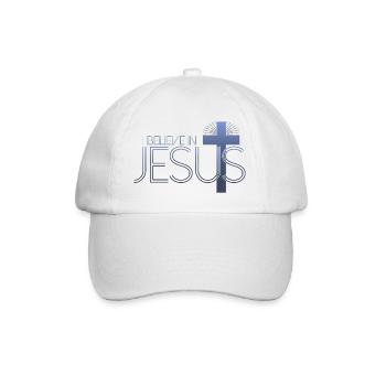 Je crois en Jésus - Croix de Jésus-Christ - Casquette classique - blanc/blanc - Devant