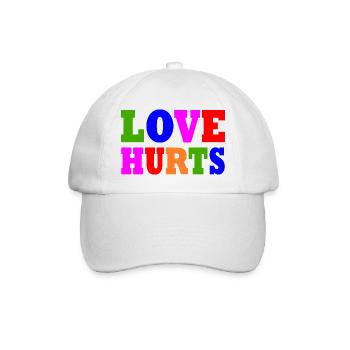 Love hurts - Baseball Cap - white/white - Front