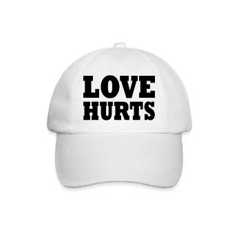 Love hurts - Baseballkappe - Weiß/Weiß - Vorne