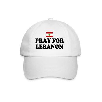 Pray for lebanon - Baseball Cap - white/white - Front