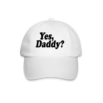 Yes daddy - Baseball Cap - white/white - Front