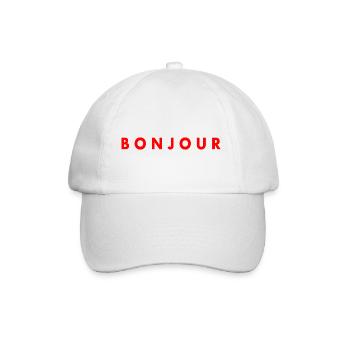 Bonjour - Baseballkappe - Weiß/Weiß - Vorne