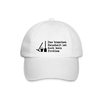 Das bisschen Haushalt ist doch kein Problem - Baseballkappe - Weiß/Weiß - Vorne