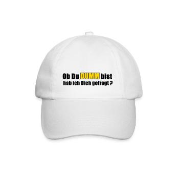 Dumm - Baseballkappe - Weiß/Weiß - Vorne