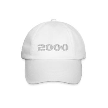 Born 2000 Retro Stripe Modern Birthday Design - Baseball Cap - white/white - Front