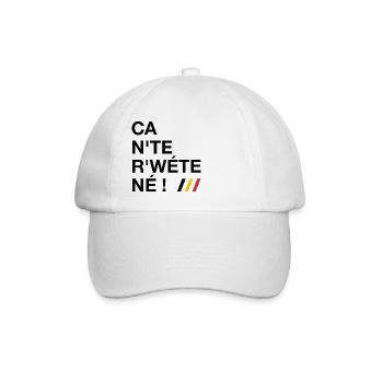 Ca n'te r'wéte né ! Ca ne te regarde pas ! (Dark) - Casquette classique - blanc/blanc - Devant