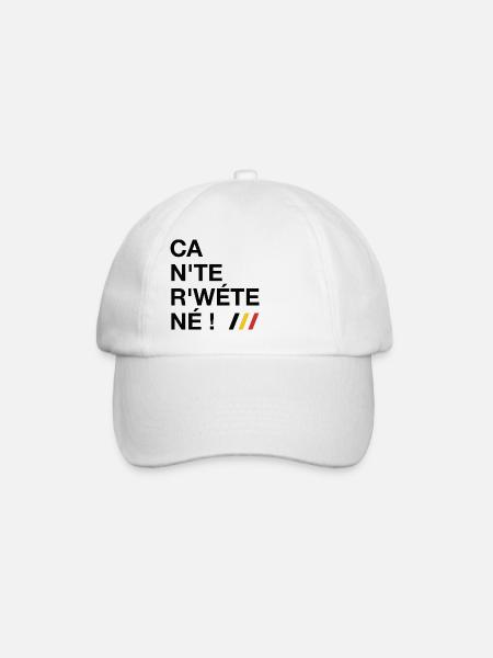 Ca n'te r'wéte né ! Ca ne te regarde pas ! (Dark) - Casquette classique - blanc/blanc