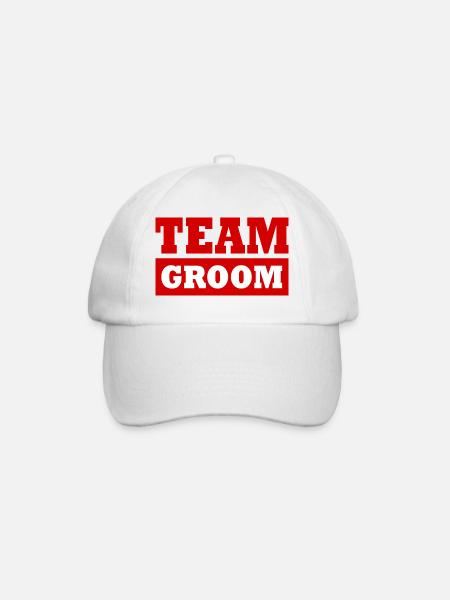 Team groom - Baseball Cap - white/white