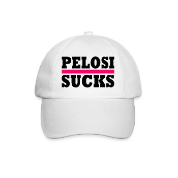 Nancy pelosi sucks - Casquette classique - blanc/blanc - Devant