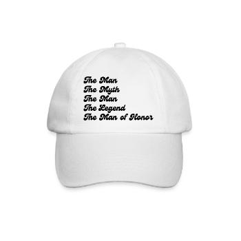 L’homme Le mythe La légende L’homme d’honneur - Casquette classique - blanc/blanc - Devant
