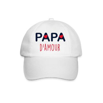 Papa d'amour Le Seul Celui Qui Déchire - Casquette classique - blanc/blanc - Devant