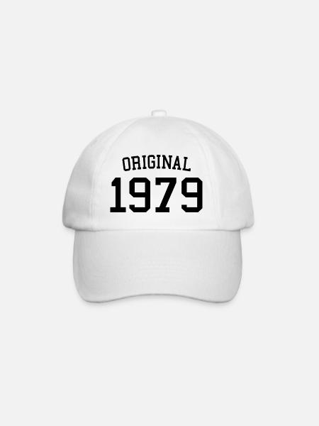 Original 1979 45. Geburtstag Männer Frauen 45 Jahre alt - Baseballkappe - Weiß/Weiß