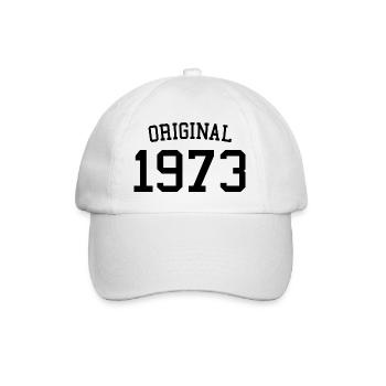 Original 1973 - 50 ans, cadeau de 50e anniversaire - Casquette classique - blanc/blanc - Devant