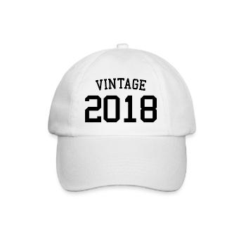 Vintage 2018 - 5 Years Old, 5th Birthday Kids - Baseball Cap - white/white - Front