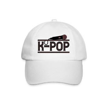 K-POP. K-Pop Microphone | Colors can be changed - Baseball Cap - white/white - Front