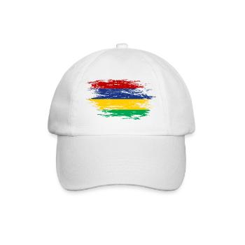 Drapeau mauricien utilisé - Casquette classique - blanc/blanc - Devant