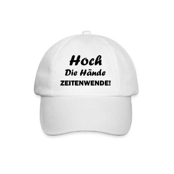 Hoch die Hände Zeitenwende - Baseballkappe - Weiß/Weiß - Vorne