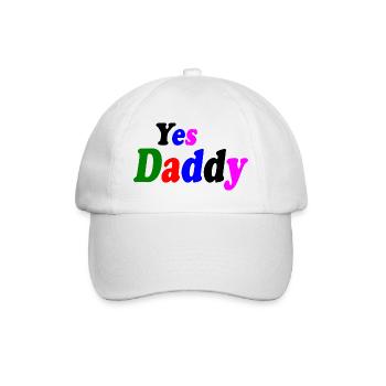 Yes daddy - Baseballkappe - Weiß/Weiß - Vorne