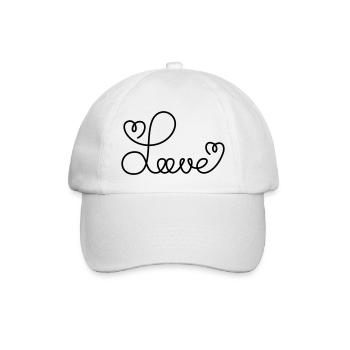 Love - Baseball Cap - white/white - Front
