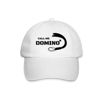 Call me Domino Peitsche Sex Geschenk Domina - Baseballkappe - Weiß/Weiß - Vorne