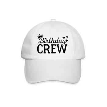 Birthday crew - Baseball Cap - white/white - Front