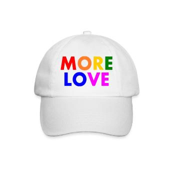 More love - Baseball Cap - white/white - Front
