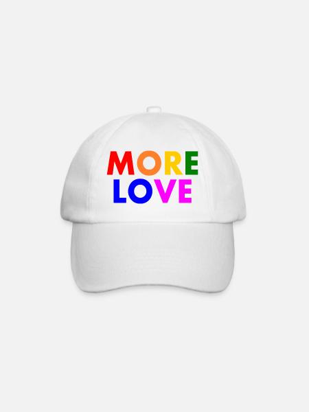 More love - Baseballkappe - Weiß/Weiß