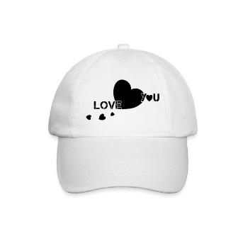 Je t’aime Valentine Couple Coeurs - Casquette classique - blanc/blanc - Devant