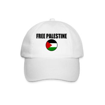 Free palestine - Casquette classique - blanc/blanc - Devant
