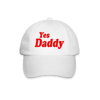 Yes daddy - Baseballkappe - Weiß/Weiß - Vorne