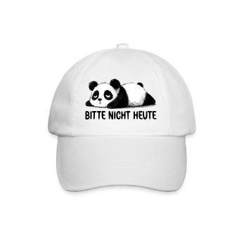 Bitte nicht Heute ein faules Panda Bär - Baseballkappe - Weiß/Weiß - Vorne
