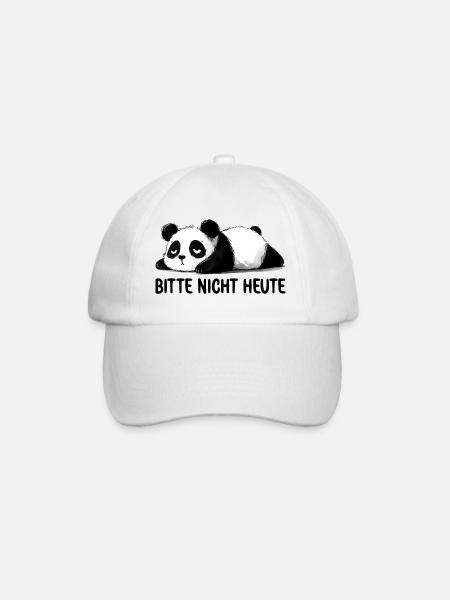 Bitte nicht Heute ein faules Panda Bär - Baseballkappe - Weiß/Weiß