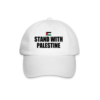 Stand with palestine - Baseball Cap - white/white - Front