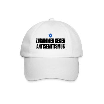 zusammen gegen antisemitismus - Baseballkappe - Weiß/Weiß - Vorne