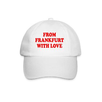 From frankfurt with love - Baseball Cap - white/white - Front