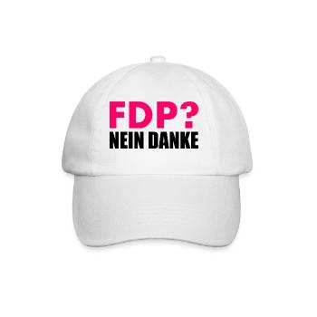 Fdp nein danke - Baseballkappe - Weiß/Weiß - Vorne