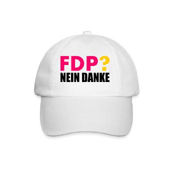 Fdp nein danke - Baseballkappe - Weiß/Weiß - Vorne