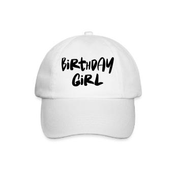 Birthday Girl - Baseballkappe - Weiß/Weiß - Vorne