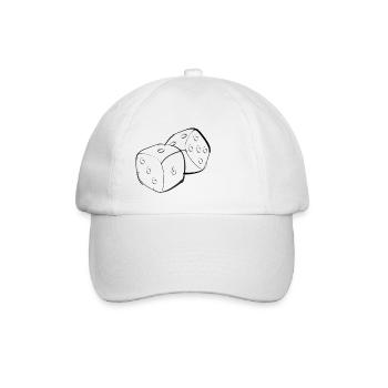 Würfel - Baseballkappe - Weiß/Weiß - Vorne